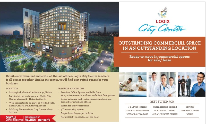 Outstanding Commercial space in an outstanding Location at Logix City Center in Sector 34  Noida